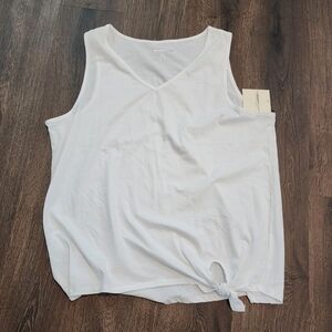 The Sweatshirt Project White Nodded Sleeveless T-shirt 2XL